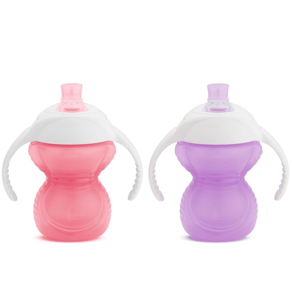 imageMunchkin Click Lock Bite Proof Trainer Cup 7 Ounce 2 Pack BluePurplePinkPurple