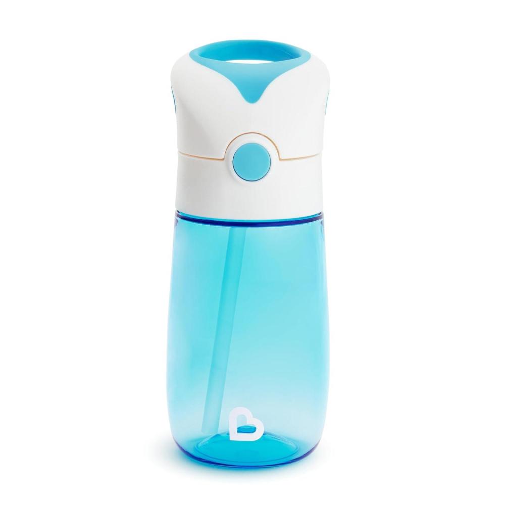 imageMunchkin Flip ampamp Go Toddler Sippy Cup with Straw 12 Ounce Ultra Durable Tritan Material PurpleBlue