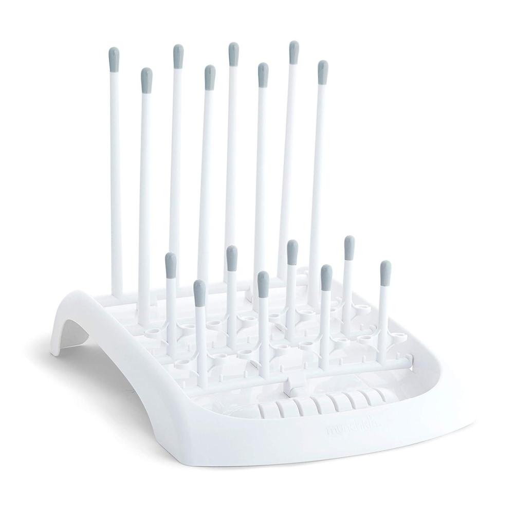 imageMunchkin Fold Baby Bottle Drying Rack  Compact Design Folds Flat for Easy Storage WhiteGrey1 Count Pack of 1