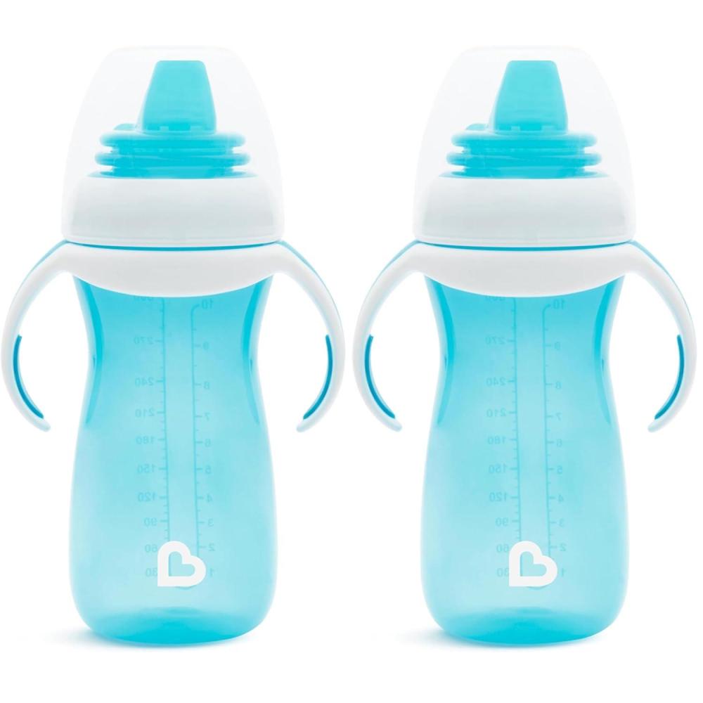 imageMunchkin Gentle Transition Sippy Cup with Trainer Handles 10 Ounce BlueBlue