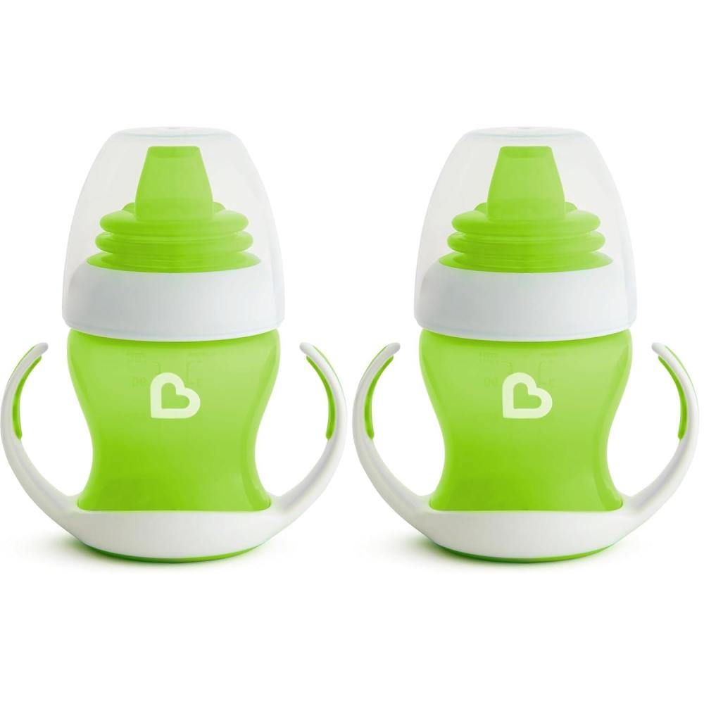 imageMunchkin Gentle Transition Sippy Trainer Cup 4 Ounce Green Pack of 2