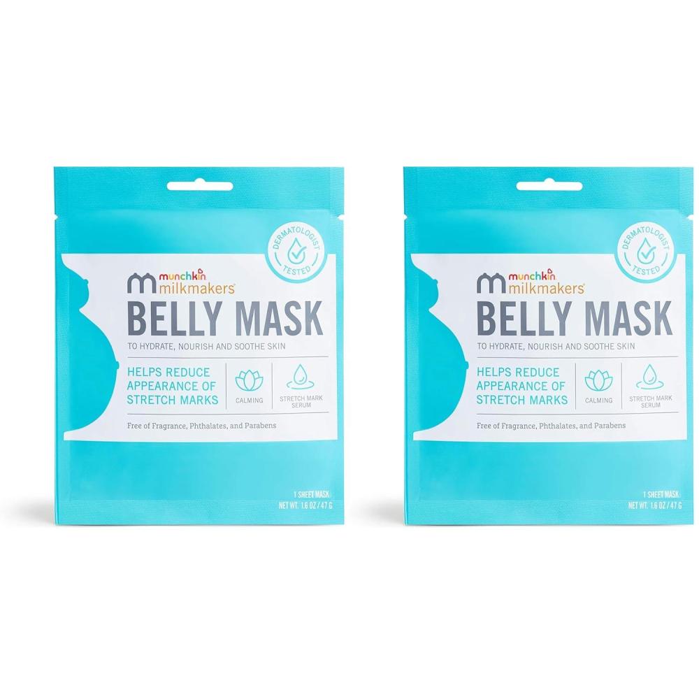 imageMunchkin Milkmakers Belly Mask for Pregnancy Skin Care ampamp Stretch Marks 3 Sheet Masks1 Count Pack of 2