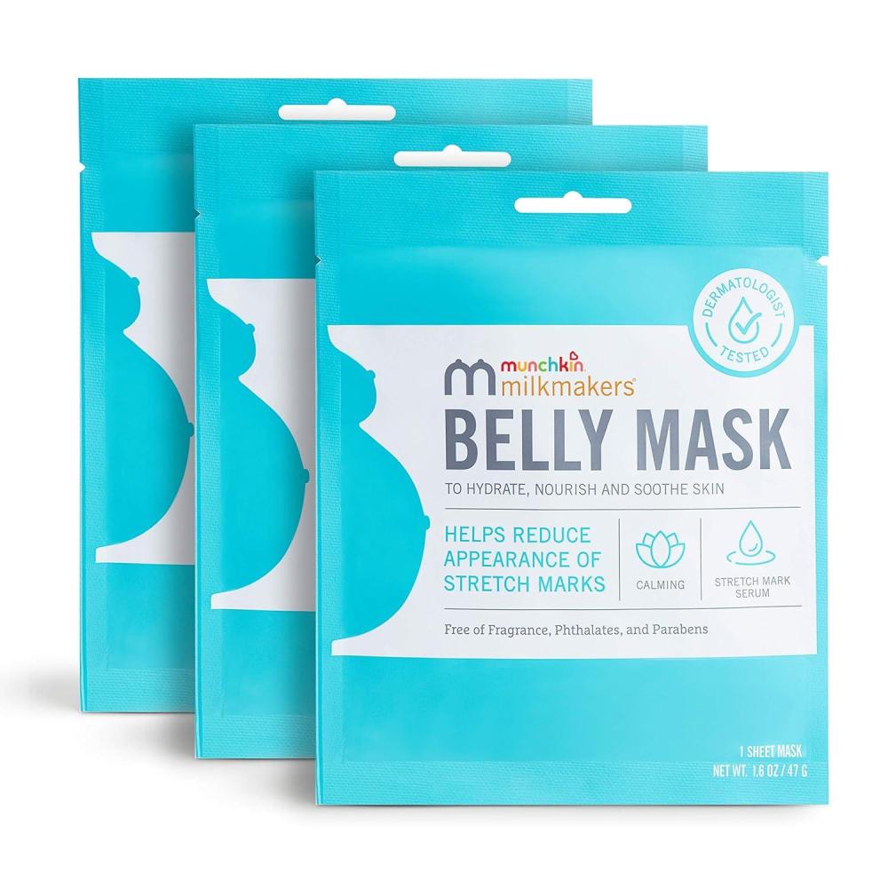 imageMunchkin Milkmakers Belly Mask for Pregnancy Skin Care ampamp Stretch Marks 3 Sheet Masks48 Ounce Pack of 1