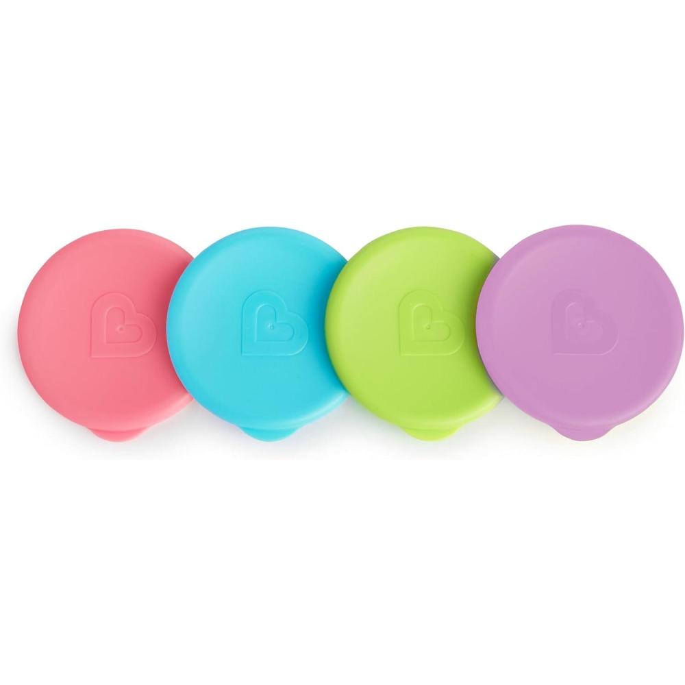 imageMunchkin Miracle 360 Sippy Cup Lids 4 Count PinkBlueGreenPurple4 Count Pack of 1