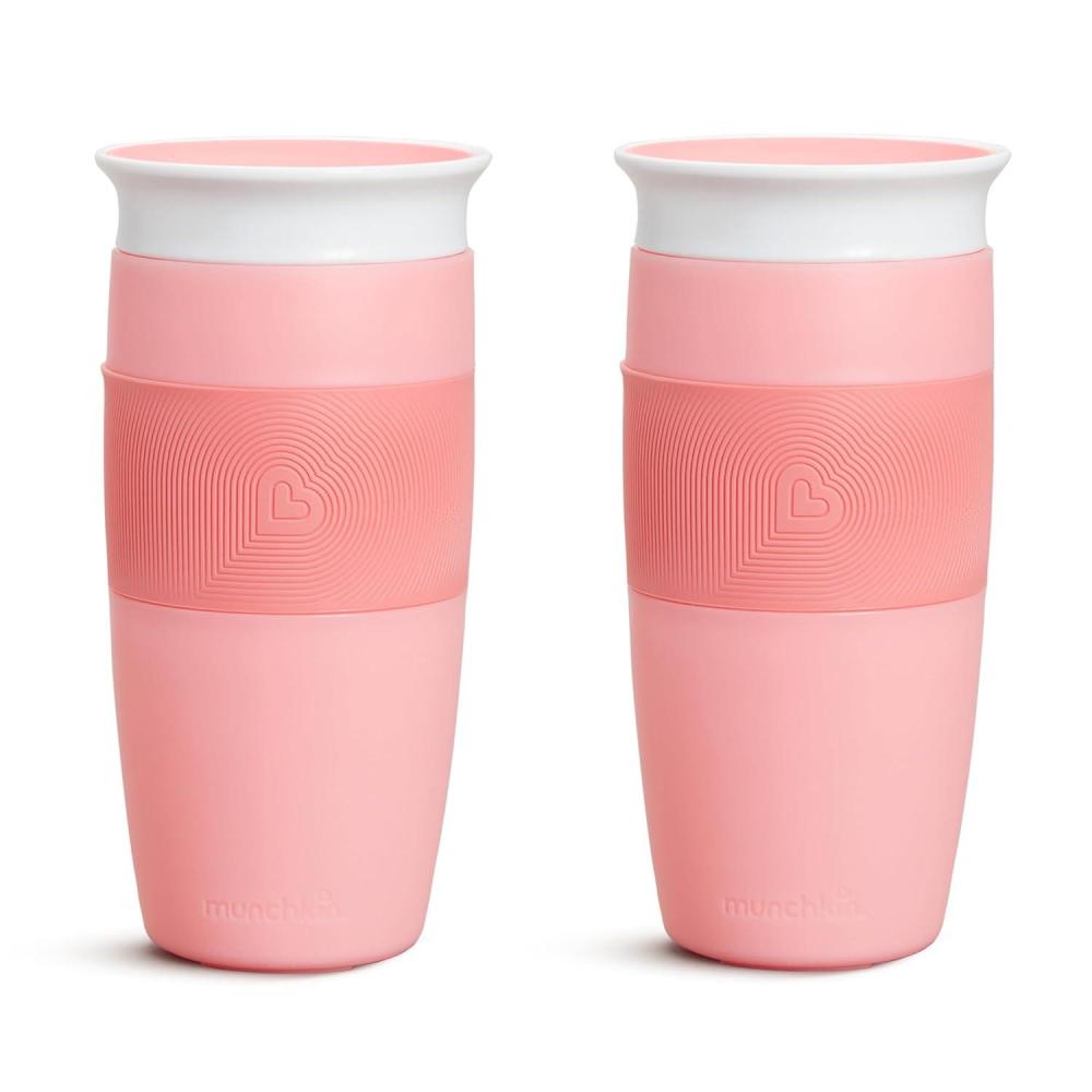 imageMunchkin Miracle 360 Toddler Sippy Cup Spill Proof 14 Ounce Blue Pack of 2Pink
