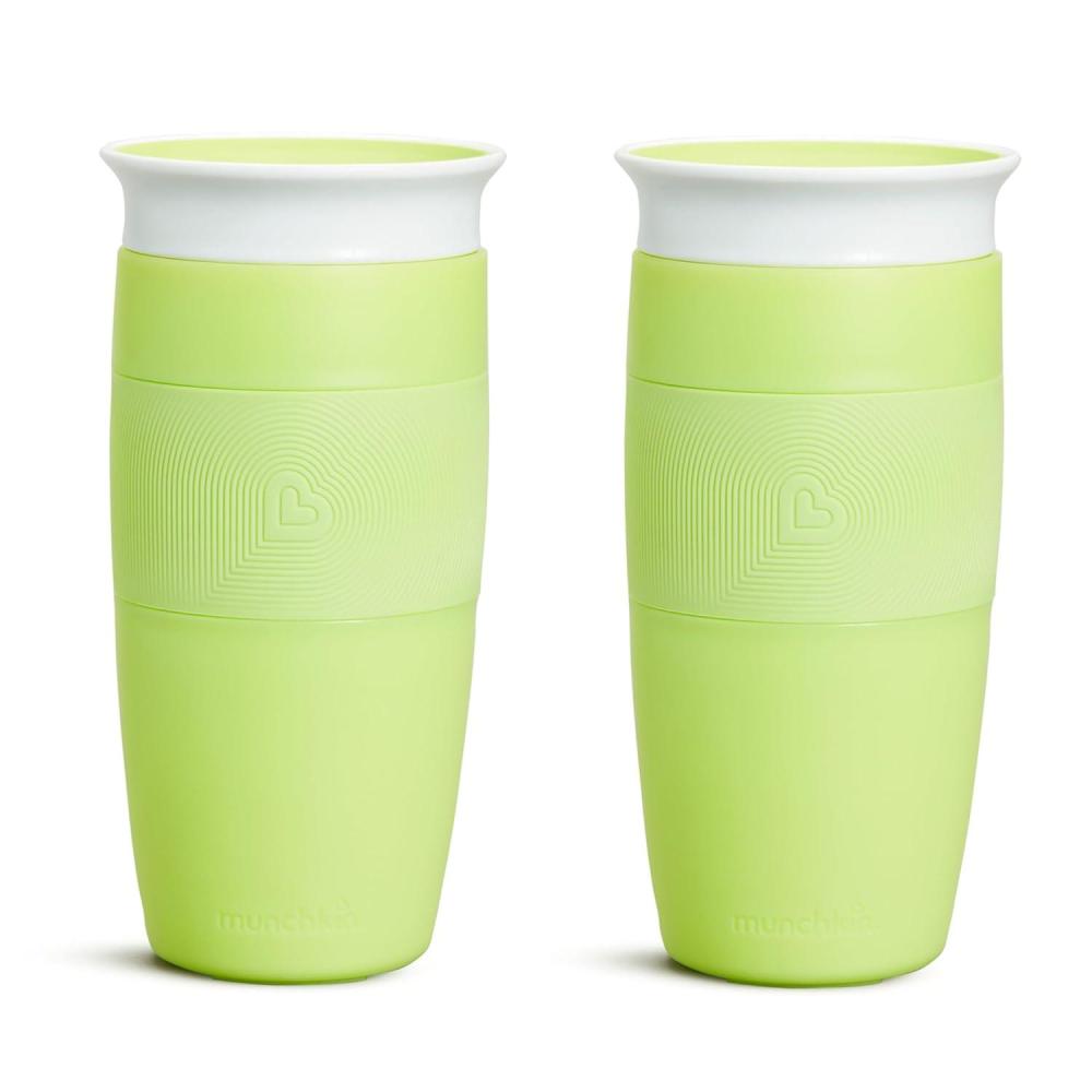 imageMunchkin Miracle 360 Toddler Sippy Cup Spill Proof 14 Ounce Green Pack of 2