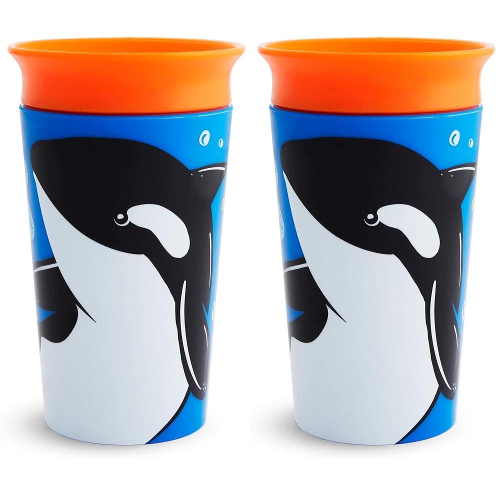 imageMunchkin Miracle 360 WildLove Sippy Cup 9 Oz Orca 1 Pack1 Count Pack of 2