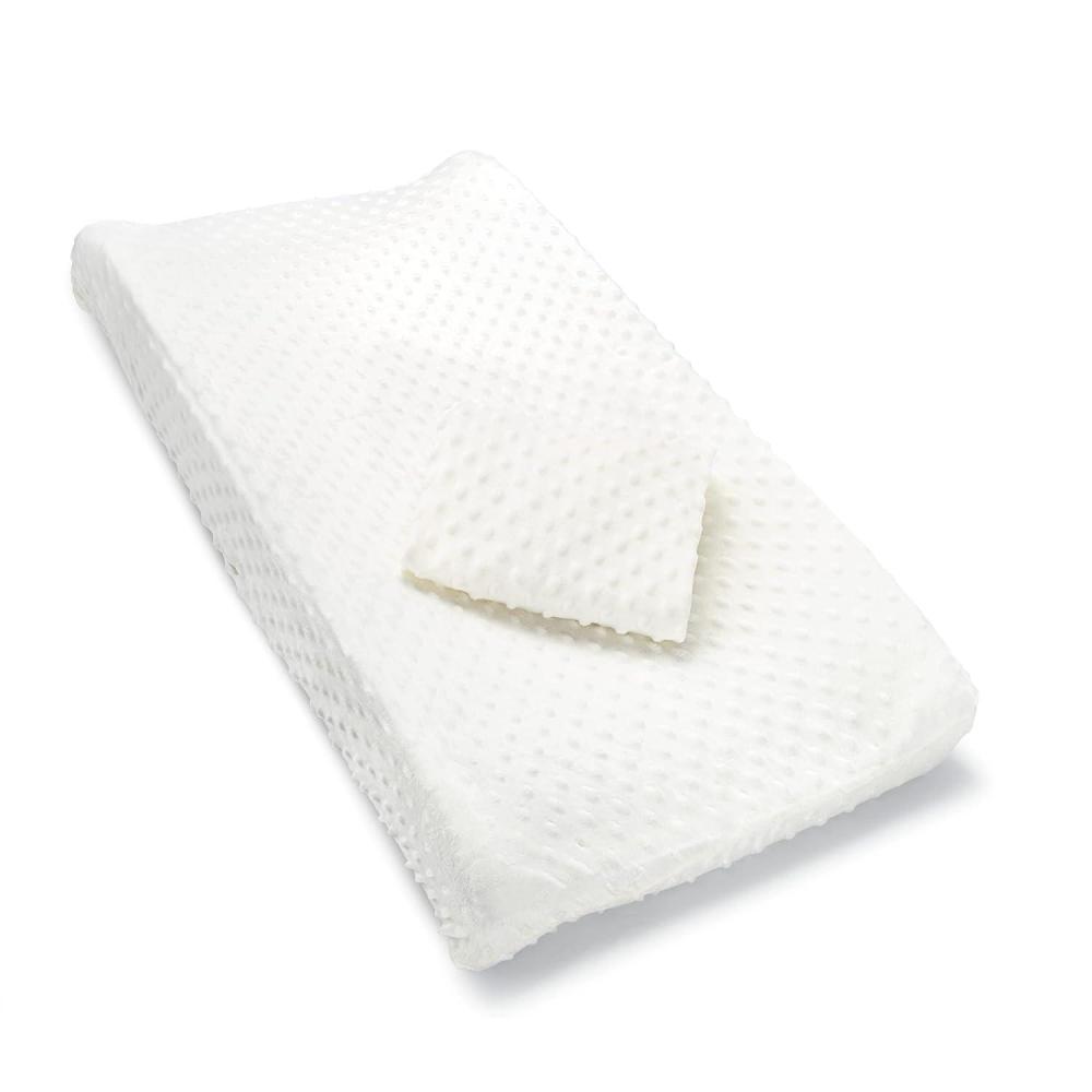 imageMunchkin Secure Grip Baby Diaper Changing Pad for Dresser Waterproof and Wipeable Contoured Standard Size 1475quot x 31quot WhiteChanging Pad Covers