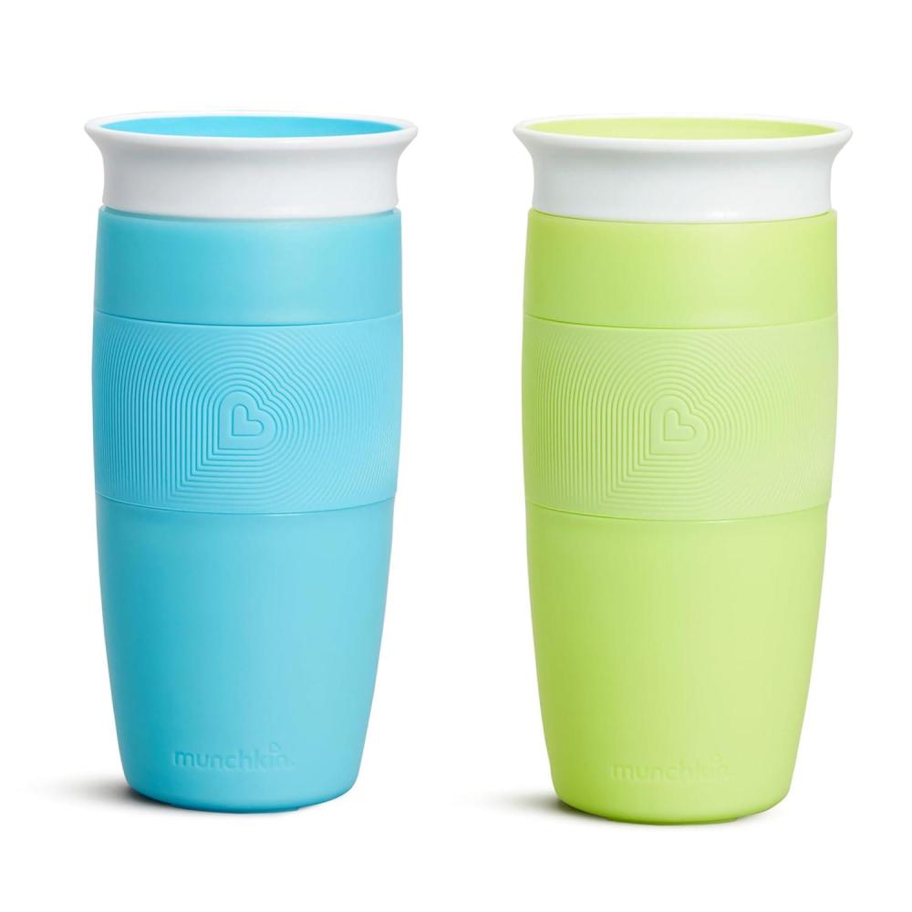 imageMunchkin Sippy Cup for Toddlers Miracle 360 Cup 14 Ounce GreenBlueGreen