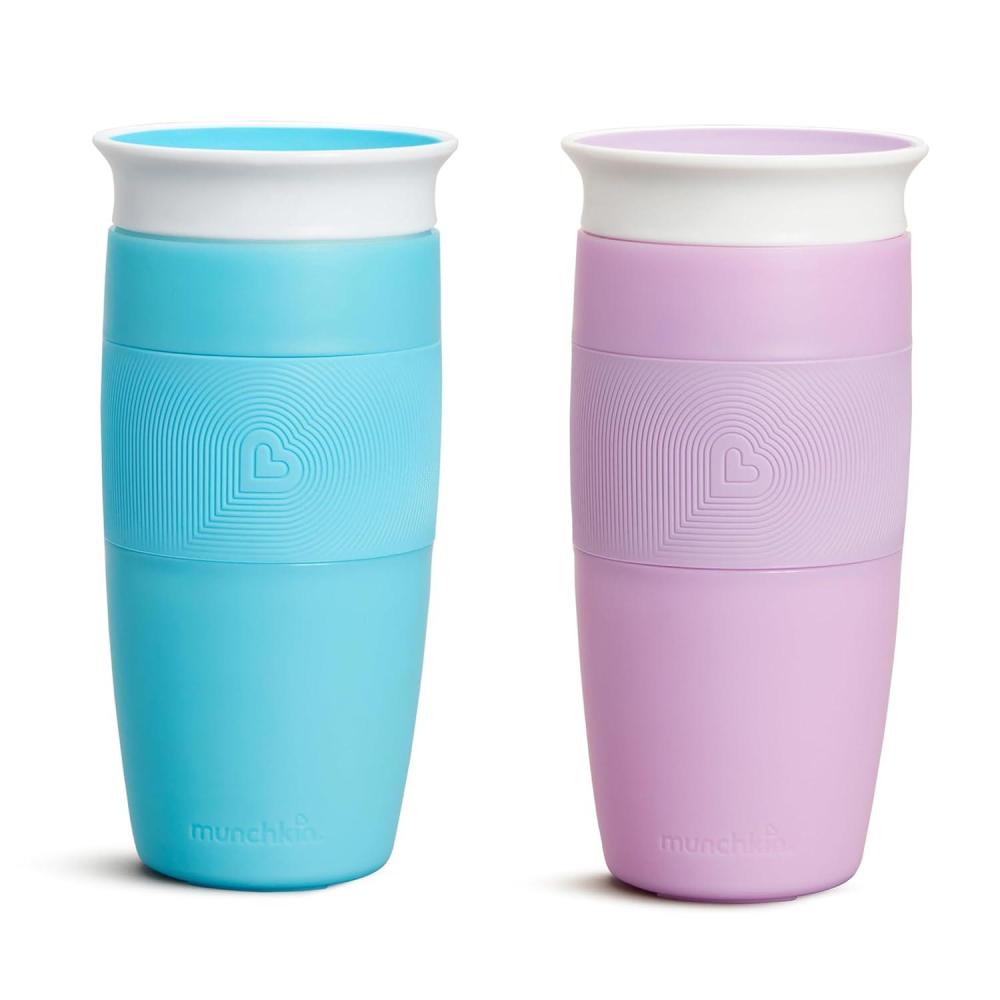 imageMunchkin Sippy Cup for Toddlers Miracle 360 Cup 14 Ounce GreenBluePurple
