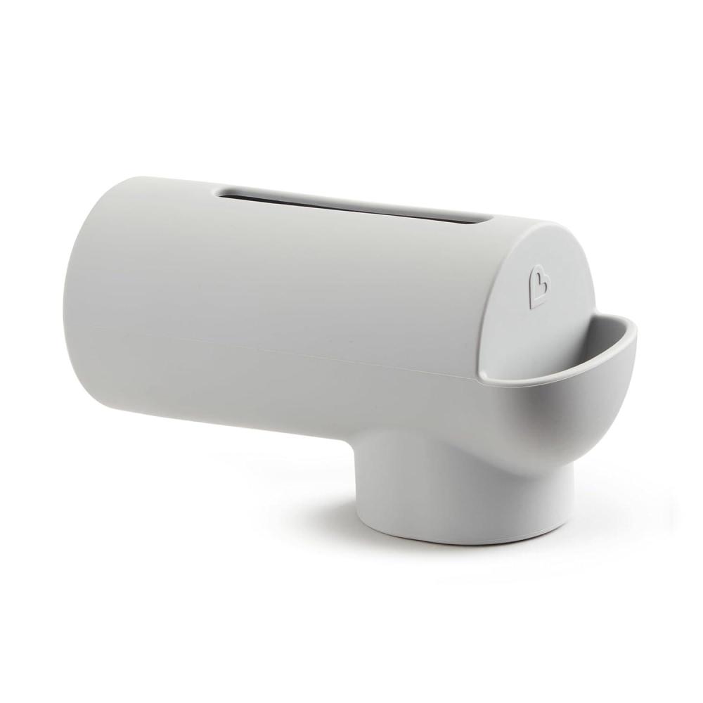 imageMunchkin Soft Spot Bath Spout Cover for Baby Bathtub Guard with Builtin Bubble Bath Dispenser Silicone Grey