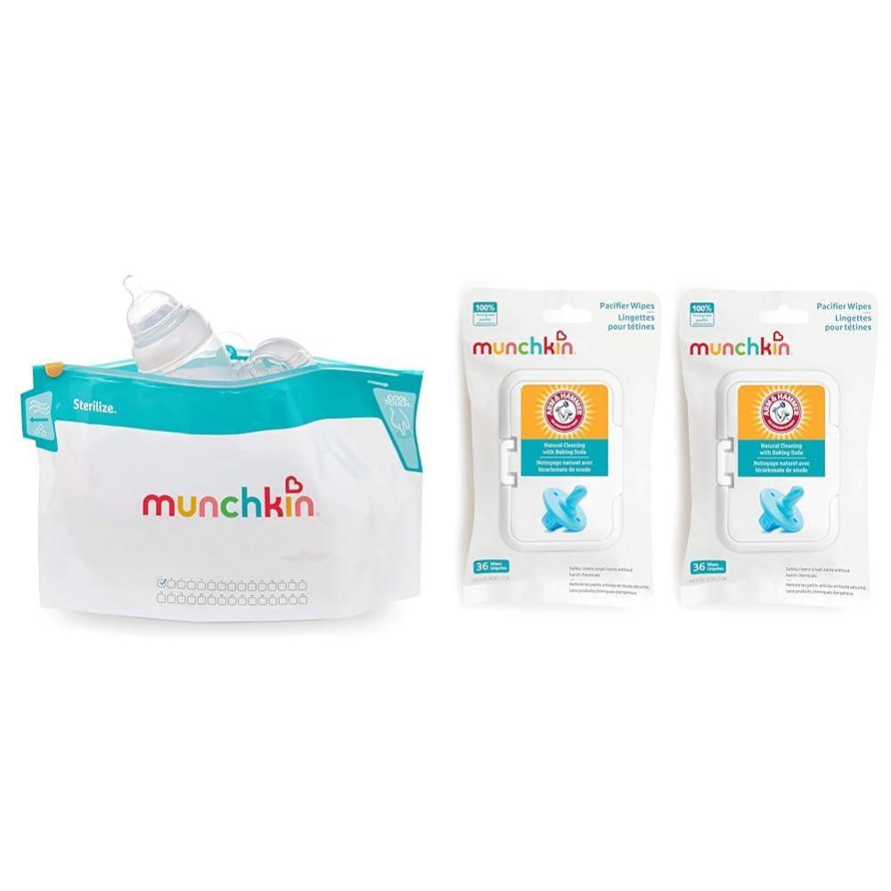 imageMunchkin Sterilize Microwave Bottle Steam Sterilizer Bags 30 Uses per Bag 6 Pack6 Pack