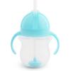 imageMunchkin Any Angle Sippy Cups for Toddlers Spill Proof Weighted Straw Cup with Transition Handles for Babies 6 Months and Up 7 Ounce 2 Pack BlueBlue