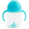 imageMunchkin Any Angle Sippy Cups for Toddlers Spill Proof Weighted Straw Cup with Transition Handles for Babies 6 Months and Up 7 Ounce 2 Pack BlueBlue