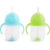imageMunchkin Any Angle Sippy Cups for Toddlers Spill Proof Weighted Straw Cup with Transition Handles for Babies 6 Months and Up 7 Ounce 2 Pack BlueBlueGreen