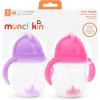 imageMunchkin Any Angle Sippy Cups for Toddlers Spill Proof Weighted Straw Cup with Transition Handles for Babies 6 Months and Up 7 Ounce 2 Pack BluePinkPurple