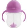 imageMunchkin Any Angle Sippy Cups for Toddlers Spill Proof Weighted Straw Cup with Transition Handles for Babies 6 Months and Up 7 Ounce 2 Pack BluePinkPurple