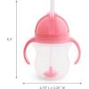 imageMunchkin Any Angle Sippy Cups for Toddlers Spill Proof Weighted Straw Cup with Transition Handles for Babies 6 Months and Up 7 Ounce 2 Pack PinkPurplePink