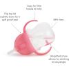 imageMunchkin Any Angle Sippy Cups for Toddlers Spill Proof Weighted Straw Cup with Transition Handles for Babies 6 Months and Up 7 Ounce 2 Pack PinkPurplePinkPurple