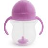 imageMunchkin Any Angle Sippy Cups for Toddlers Spill Proof Weighted Straw Cup with Transition Handles for Babies 6 Months and Up 7 Ounce 2 Pack PinkPurplePurple