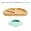 imageMunchkin Bambou Divided Suction Plate  EcoFriendly Bamboo Dinnerware for Babies and Toddlers