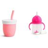 imageMunchkin Cest Silicone Open Training Cup with Straw for Babies and Toddlers 6 Months 4 Ounce MintCoral