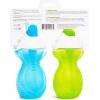 imageMunchkin Click Lock Flip Straw Toddler Sippy Cup 9 Ounce 2 Pack BlueGreen2 Count Pack of 1