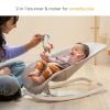 imageMunchkin Electric Baby Bouncer ampamp Rocker with Digital Touch Display Soothing Sounds ampamp 3 Recline Positions  Automatic Bouncing ampamp Rocking GreyManual BouncerRocker