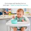 imageMunchkin Gentle Dip Baby Spoons for Self Feeding and Baby Led Weaning 3 Pack PinkPurpleBlueGreen