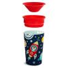 imageMunchkin Glow in The Dark Toddler Sippy Cup with Miracle 360 Spoutless Spill Proof Drinking Edge 9 Ounce Camping YellowAstronaut