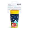 imageMunchkin Glow in The Dark Toddler Sippy Cup with Miracle 360 Spoutless Spill Proof Drinking Edge 9 Ounce Camping YellowCamping
