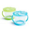 imageMunchkin Happy Snacker Toddler Cups and Snack Containers  7oz Any Angle Weighted Straw Trainer Cup and 9oz Snack Catchers PurplePinkBlueGreen