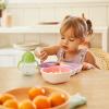 imageMunchkin Happy Snacker Toddler Cups and Snack Containers  7oz Any Angle Weighted Straw Trainer Cup and 9oz Snack Catchers PurplePinkGreenBlue
