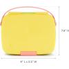 imageMunchkin Lunch Bento Box for Kids and Toddlers Includes Stainless Steel Utensils BPAFree 18 Months and Up BlueGreenYellowYellow