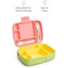 imageMunchkin Lunch Bento Box for Kids and Toddlers Includes Stainless Steel Utensils BPAFree 18 Months and Up BlueGreenYellowYellow