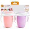 imageMunchkin Sippy Cup for 6 Month Old and Up Spill Proof Miracle 360 Toddler Cups with Transition Handles 7 Ounce 2 Pack PinkPurple7 Ounces
