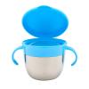 imageMunchkin Snack Stainless Steel Snack Catcher Cup with Lid 9 Ounce Blue 1 PackBlue