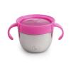 imageMunchkin Snack Stainless Steel Snack Catcher Cup with Lid 9 Ounce Blue 1 PackPink