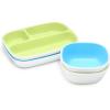 imageMunchkin Splash 4 Piece Toddler Divided Plate and Bowl Dining Set PinkPurple4 Piece Set