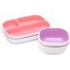 imageMunchkin Splash 4 Piece Toddler Divided Plate and Bowl Dining Set PinkPurple4 Piece Set
