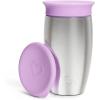 imageMunchkin Stainless Steel Sippy Cups for Toddlers 13 Spill Proof Miracle 360 Cup Insulated 10 Ounce BluePink Purple