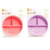 imageMunchkin Stay Put Suction Plates for Baby and Toddler 3 Divided Sections  PinkPurplePinkPurple