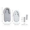 imageMunchkin XtraGuard Head Support ampamp Strap Cover for Baby Car Seats with SilverIon Technology DotsLight Grey