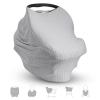 imageMunchkin 5in1 Baby Car Seat Cover  Versatile Nursing Cover Up for Breastfeeding High Chair and Carrier Protection with XtraGuard SilverIon Technology Grey