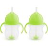 imageMunchkin Any Angle Sippy Cups for Toddlers Spill Proof Weighted Straw Cup with Transition Handles for Babies 6 Months and Up 7 Ounce 2 Pack BlueGreen