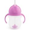imageMunchkin Any Angle Sippy Cups for Toddlers Spill Proof Weighted Straw Cup with Transition Handles for Babies 6 Months and Up 7 Ounce 2 Pack PinkPurplePurple