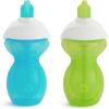 imageMunchkin Click Lock Flip Straw Toddler Sippy Cup 9 Ounce 2 Pack BlueGreen2 Count Pack of 1