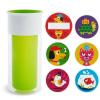 imageMunchkin Miracle 360 Insulated Sippy Cup Includes Stickers to Customize Cup 9 Ounce PurpleGreen