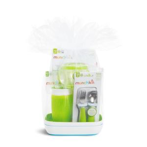imageMunchkin 1st Birthday BabyToddler Gift Set Includes Sippy Cups Plates Feeding Utensils Snack Catcher Bath Toy and Teether PinkNeutral