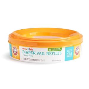 imageMunchkin Arm ampamp Hammer Diaper Pail Refill Rings Holds up to 2176 Newborn Diapers 8 Pack1 Count Pack of 1
